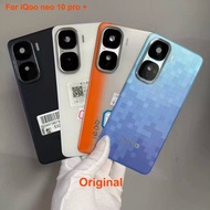 Original For iQoo neo10 pro + Rear Cover Battery Door Housing Case Back Cover with Camera Glass For 