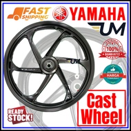 YAMAHA SPORT RIM CAST WHEEL SET SRL110 Z ZR 115 LC SPARK 135 LC135 5TF F5168 F5338 BLACK RODA TYRE TAYAR