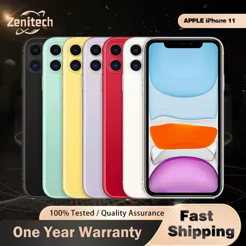 Original Apple iPhone 11 4G Mobile Phone Face ID 64GB/128GB/256GB IPS LCD 6.1" NFC 12MP+12MP A13 Bio