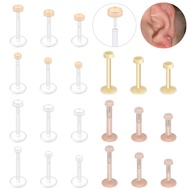 14G/16G Earring 1 Pc Transparent Ear Piercing Acrylic Earring Pink Stud Earring Conch Earring Daith 