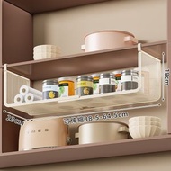 全城熱賣 - 櫥櫃 下掛架 廚房伸縮置物架 桌下收納 懸掛櫃子 分層隔板宿舍掛籃（快遞送貨上門）