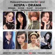 AESPA DRAMA Photocard - Aespa PC Photocard 2 Sides Kpop Card Merch