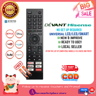 HISENSE TV Remote Control DEVANT Replacement Universal Remote for LCD LED SMART DIGITAL TV Hisense Devant Remote Smart TV Remote LED HISENSE TV Remote Devant