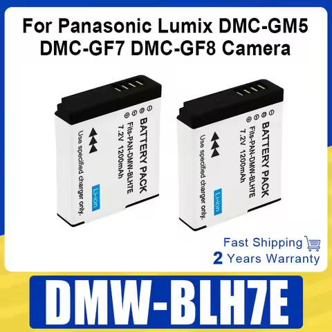 DMW-BLH7E Battery 1200mAh DMW-BLH7 DMW-BLH7PP Rechargeable Batteries For Panasonic Lumix DMC-GM5 DMC