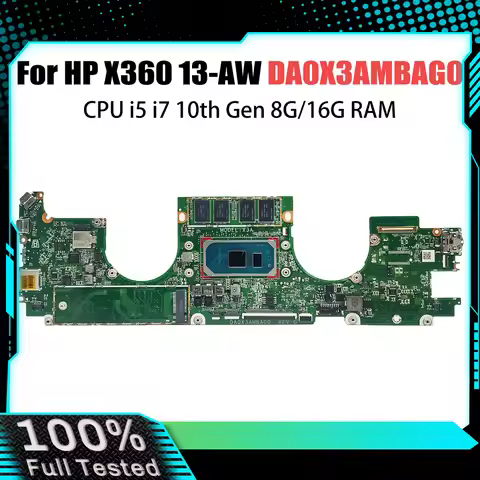 For HP Spectre 13-AW Mainboard DA0X3AMBAG0 M03271-601 L71985-601 i5-1035G4 i7-1065G7 With RAM Laptop
