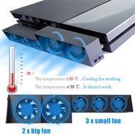 PS4 Cooling Fan with 5 Fans Auto Cooler Temperature Control for Sony Playstation 4 Play Station 4 PS