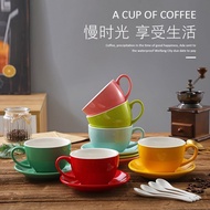 350ml European Style Ceramic Thickened Professional Competition American Style Garland Cappuccino Co