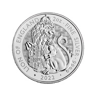 英國2022都鐸王室神獸系列 – 英格蘭雄獅99.99%普制銀幣2盎司