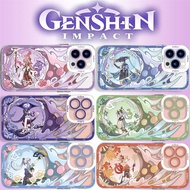 Cartoon Game Genshin Impact Ganyu Kamisato Ayaka Zhongli Phone Case For Galaxy A21S A31 A50 A50S A30S A30 A20 A22 A22S A23 A24 A32 A33 A42 4G 5G Soft Angel Eyes Soft Cover