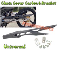 Chain Cover Rantai Carbon & Bracket Kaki Skrew Screw Skru (Swing Arm Racing & Standard) Hypertech Ki