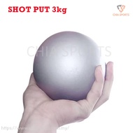 Shot Put Lontar Peluru 3kg Steel Metal Ball Athletics Shot Puts Ball Bola Besi Sukan heavy spherical