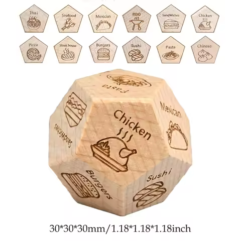 Food Determines Dice for Anniversary Date Nights Food Decision Dice for Couples Gift Dice Set Christ