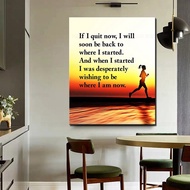 Motivational Exercise Wall Decor Fitness Wall Art Print Inspirational Poster "If I Quit Now-Ill Be B
