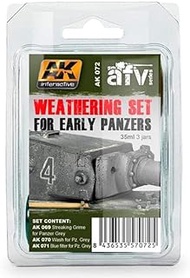 AK Weathering Set AK072 Early PANZERS Weathering (3x35ml)
