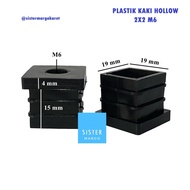 Hollow Table Chair Leg Plastic 2x2 M6 - Contents 4 Pcs