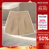 MICHI House Women's High Waist Shorts Women's High Waist Wide Leg Shorts Bigsize Q17