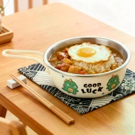 Handle Instant Noodle Bowl 304 Stainless Steel Bowl