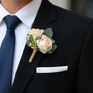 Corsage Twin Mini Rose – Premium Wedding Corsage for Wedding Suits