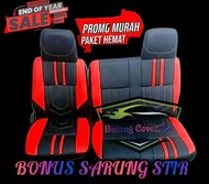 Sarung jok mobil truk ragasa 120 ps motif terbaru Bonus sarung stir - Cover sarung jok mobil truk ra