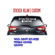 Sticker Iklan / Syarikat / Servis | Cermin/Windscreen / Body Kereta