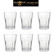 Combo of 6 angular glasses | Capacity 290ml | Coffee cup | Iced tea cup | Coffee shop cups