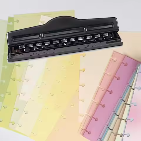 1PC 11-hole mushroom-shaped hole punch, suitable for making A4/A5/B6 size scrapbooks and planner bin