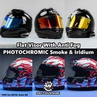 Flat Visor Arai RX7X Astro GX GMA Iridium Photochromic/ by Clean - Arai Full Face Helmet Glass GMA G