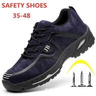 Plus Size 35-48 Men Safety Shoes Light Breathable Safety Work Shoes Steel Toe Safety Shoes Men Protective Shoes