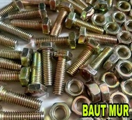 PAKET 50 PCS BAUT MUR M6 X 20 (2CM) KUNCI 10