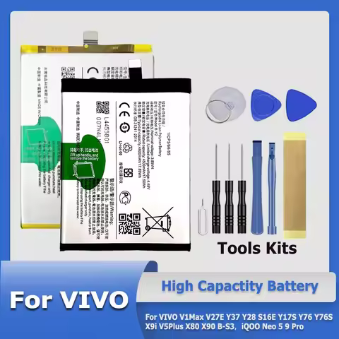 B-U5 B-T8 B-Y2 B-B9 BA13 BA10 Battery For VIVO V1Max V27E Y37 Y28 S16E Y17S Y76 Y76S X9i V5Plus X80 