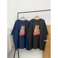 Ready Stock kikeee 2 Colors 🛒 9 lives Cat Orange Cat | Short Sleeve Large Version Short Tee Big T |