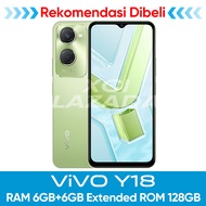 Vivo Y18 4/64GB 4/128GB 6/128GB RAM 4GB+4GB Extended ROM 64GB 5000mAh Y03 Garansi Resmi New 2024