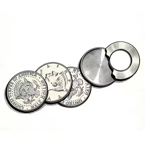 1Pc Magnetic Flipper Coin Butterfly Coin Magic Trick Money Magic Prop for Close-Up Street Stage Magi