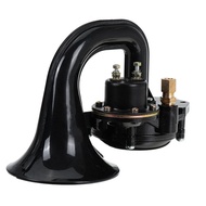 12V/24V Auto Air Horn Loud Truck Trumpet Air Horn with Electric Valve Flat for Car Vehicle Trucks Bu