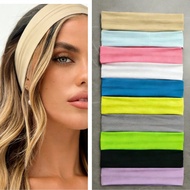 Hair Band Face Wash Silk Solid Color Style Bandana Yoga Cross-Border Burst Sweat-Absorbent Sports He