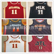 Jersi Bola Keranjang Hawks Hawks # 11 Jersi Bola Keranjang Bersulam Trae Young Trae Young