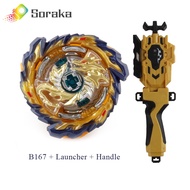 Soraka Beyblade Burst Starter Set B-167 Mirage Fafnir Within Launcher Handle For Kid Boy