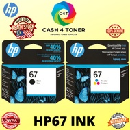 GENUINE HP 67/ HP 67XL/ HP67/ HP67XL Black/Tri-Color Ink Cartridge For Printer HP2722 Original Ready
