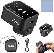GODOX X3S 2.4G Wireless Flash Trigger Transmitter TTL Autoflash with Large OLED Touchscreen Multiple Flash Modes with USB Port 32 Channels 16 Groups Compatible with Sony Cameras