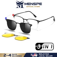 MENSPE 3 In 1 Sunglasses Men Polarized Sunglasses Night Vision Eyewear Magnetic Sun Glasses Frame Sp