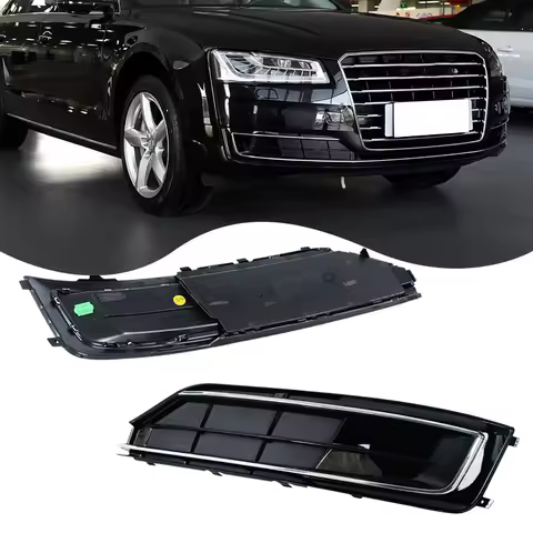 For For AUDI A8 A8L D3 D4 2014-2018 Front Bumper Grille Fog Lamp Frame Sport Style Frame Accessories