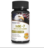 Amerrition 維他命 D3＋K2 高效補鈣配方｜5000 IU 骨骼強化 美國原裝進口