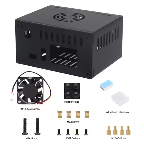 Geekworm Orange Pi Zero 3 Case with Fan & Heatsink (N502)| Support Antenna