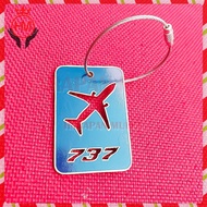 GANTUNGAN 737 Airplane Keychain Metal Material Pewasat Color Keychain - HM