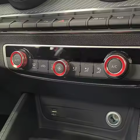 For Audi A1 A3 S3 Q2 SQ2 Q3 Center Console Air Conditioning Switch Knob Decorative Ring Wind Adjusta