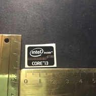Sticker Sticker Core i3 gen 2/3/4 black ori