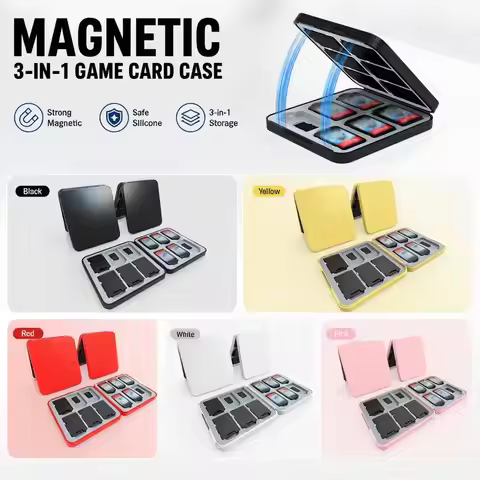 Magnetic Silicone Three In One Card Box Multifunctional Storage For NS Gaming Card SD Card TF Card T