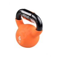 NEOPRENE KETTLEBELL 6KG - KETTLE BELL 6 KG VINYL FITNESS EQUIPMENT WEIGHT LIFTING GYM CARDIO