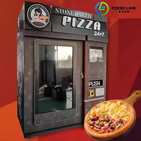 Customized Frozen Pizza Vending Machine Automatic Frozen Pizza Heating Dispenser For Quick Hot Pizza