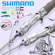 Fishing Rod and Reel Combo Set 1.8M 2-Piece UL Spinning Rod + Metal Reel 5.2:1 Gear Ratio with Free